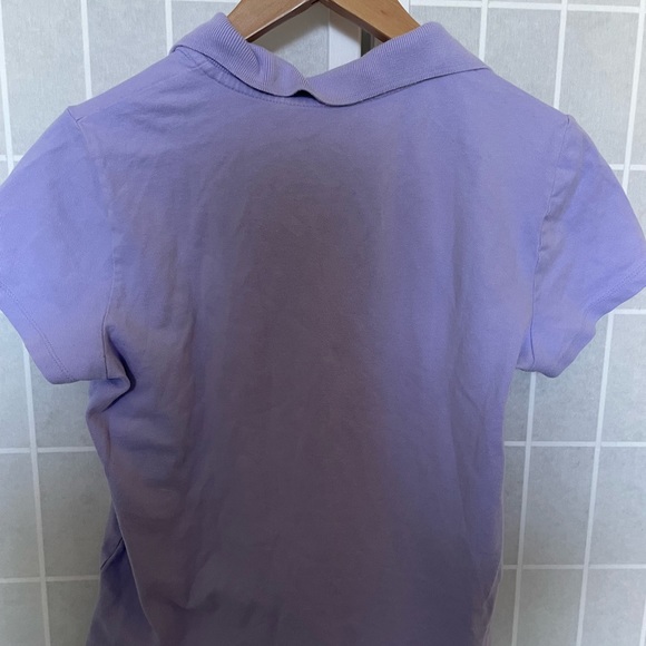 French Laundry sport light purple button, short sleeve Junior, Medium. - Picture 2 of 2